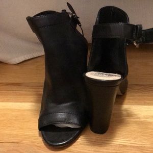 Vince Camuto Leather Peep Toe Heels